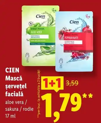 Cien mască șervețel facială