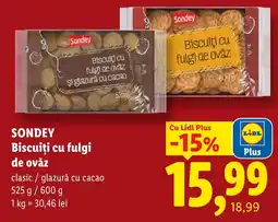 Lidl Sondey biscuiti cu fulgi de ovaz Ofertă
