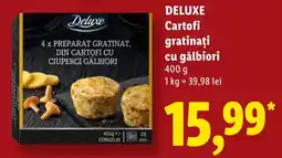 Lidl Deluxe cartofi gratinați cu gălbiori Ofertă