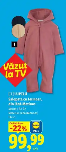 Lidl Lupilu salopeta cu fermoar Ofertă