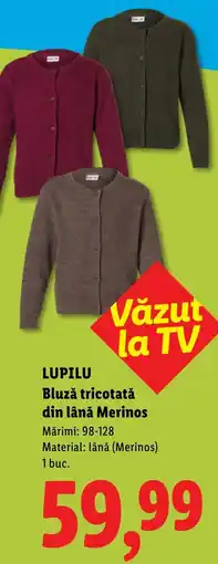 Lidl Lupilu bluză tricotată din lână merinos Ofertă