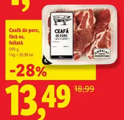 Lidl Ceafă de porc Ofertă