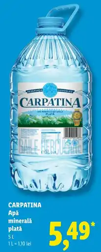 Lidl Carpatina Apă minerală plată Ofertă