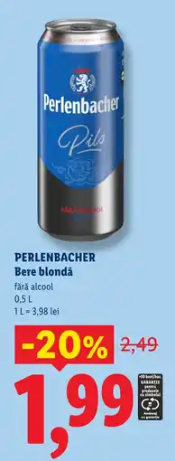 Lidl Perlenbacher Bere blondă Ofertă