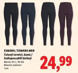 Lidl Esmara / Esmara Men Colanți termici, damă / Indispensabili bărbați Ofertă
