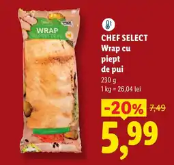 Lidl Chef Select Wrap cu piept de pui Ofertă