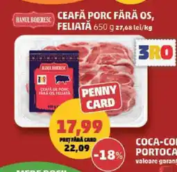 Penny Ceafă Porc Fără Os, Feliată Ofertă