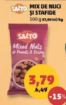 Penny SALTO MIX DE NUCI ȘI STAFIDE Ofertă