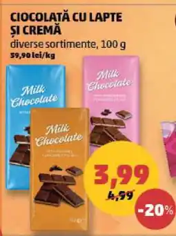 Penny Ciocolată cu lapte și cremă Ofertă