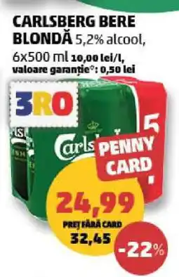 Penny CARLSBERG Bere blondă Ofertă