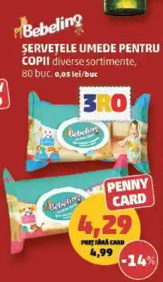 Penny Șervețele umede pentru copii Bebelino Ofertă