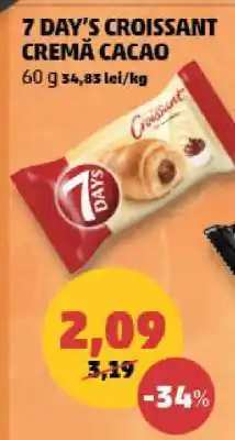 Penny 7 DAY'S CROISSANT CREMĂ CACAO Ofertă