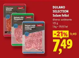 Lidl DULANO SELECTION Salam feliat Ofertă