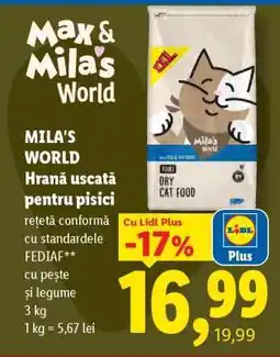 Lidl MILA'S WORLD Hrană uscată pentru pisici Ofertă