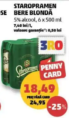 Penny STAROPRAMEN Bere blondă Ofertă