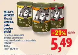 Lidl MILA'S WORLD Hrană umedă Pate pentru pisici Ofertă