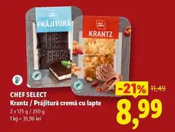 Lidl CHEF SELECT Krantz / Prăjitură cremă cu lapte Ofertă