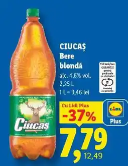 Lidl CIUCAŞ Bere blondă Ofertă