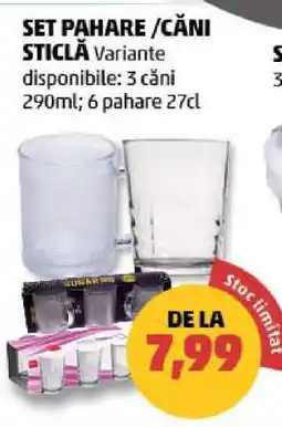 Penny SET PAHARE / CĂNI STICLĂ Ofertă
