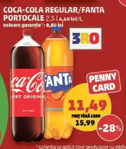 Penny COCA-COLA regular, FANTA portocale Ofertă