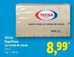 Lidl TECSA Napolitane cu cremă de cacao Ofertă