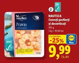Lidl NAUTICA Creveți prefierți și decorticați Ofertă