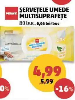 Penny Șervețele umede multi-suprafețe Ofertă