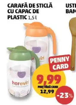 Penny Carafă de sticlă cu capac de plastic 1,5 l Ofertă