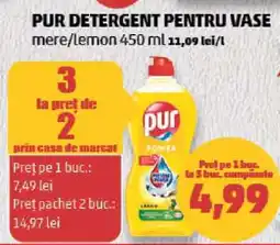 Penny PUR DETERGENT PENTRU VASE mere/lemon 450 ml Ofertă