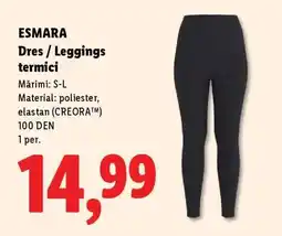 Lidl ESMARA Dres / Leggings termici Ofertă