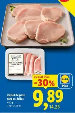 Lidl Cotlet de porc fără os, feliat Ofertă