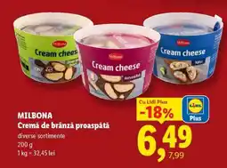 Lidl Milbona Cremă de brânză proaspătă Ofertă
