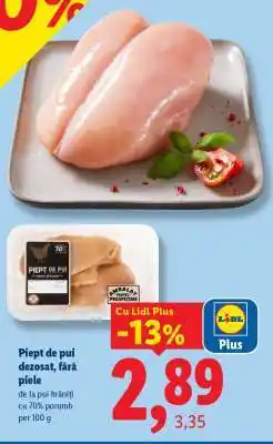 Lidl Piept de pui dezosat, fără piele Ofertă