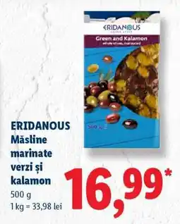 Lidl ERIDANOUS Măsline marinate verzi și kalamon Ofertă