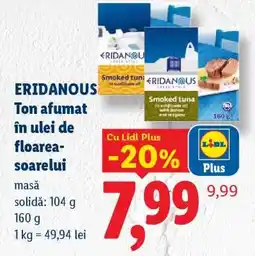 Lidl ERIDANOUS Ton afumat în ulei de floarea-soarelui Ofertă