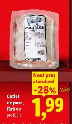 Lidl Cotlet de porc fără os Ofertă