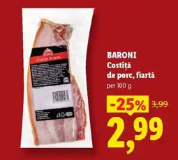 Lidl Baroni Costiță de porc fiartă Ofertă