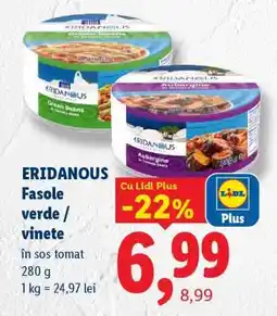 Lidl ERIDANOUS Fasole verde / vinete Ofertă