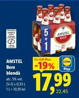 Lidl AMSTEL Bere blondă Ofertă