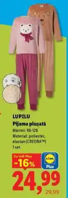Lidl LUPILU Pijamă plușată Ofertă