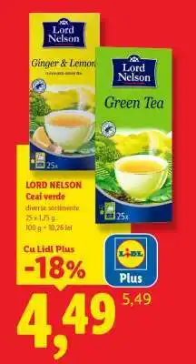Lidl Lord Nelson Ceai verde Ofertă