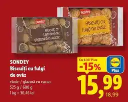 Lidl SONDEY Biscuiți cu fulgi de ovăz Ofertă