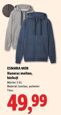 Lidl ESMARA MEN Hanorac molton, bărbați Ofertă