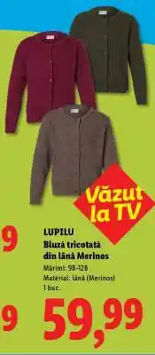 Lidl LUPILU Bluză tricotată din lână Merinos Ofertă
