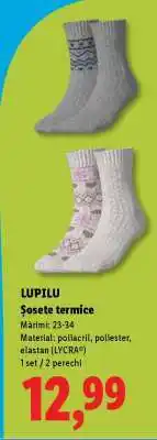 Lidl LUPILU Șosete termice Ofertă