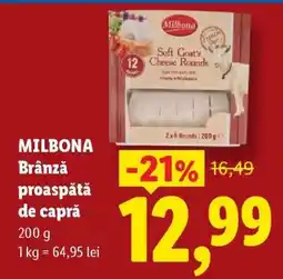 Lidl MILBONA Brânză proaspătă de capră Ofertă