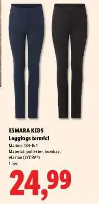 Lidl ESMARA KIDS Leggings termici Ofertă