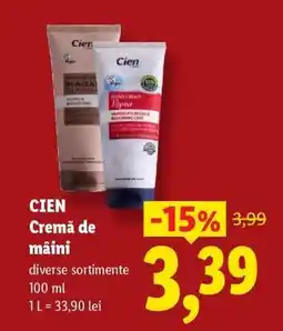 Lidl CIEN Cremă de mâini Ofertă