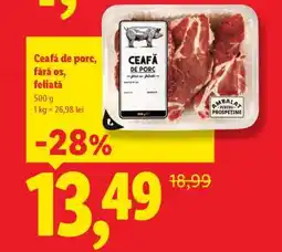 Lidl Ceafă de porc fără os, feliată Ofertă