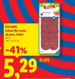 Lidl DULANO Salam din carne de porc, feliat Ofertă